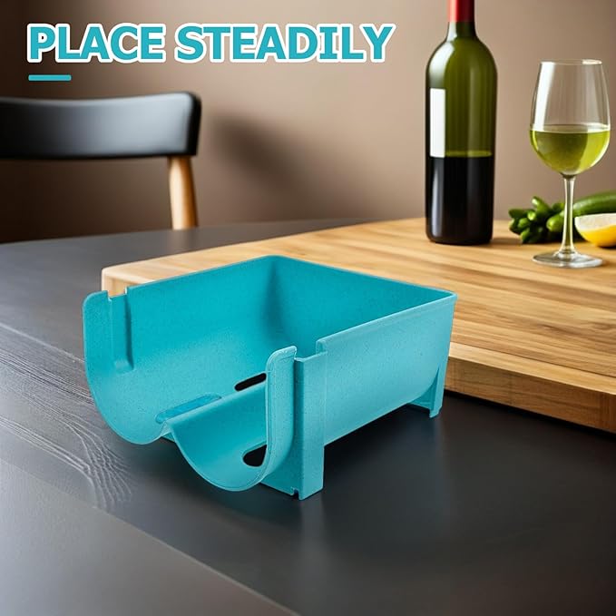 Stackable Can Fridge Organizer 2pcs Blue Beverage Storage Rack for Soda Beer Cans Pantry Drinks Refrigerator Dispenser