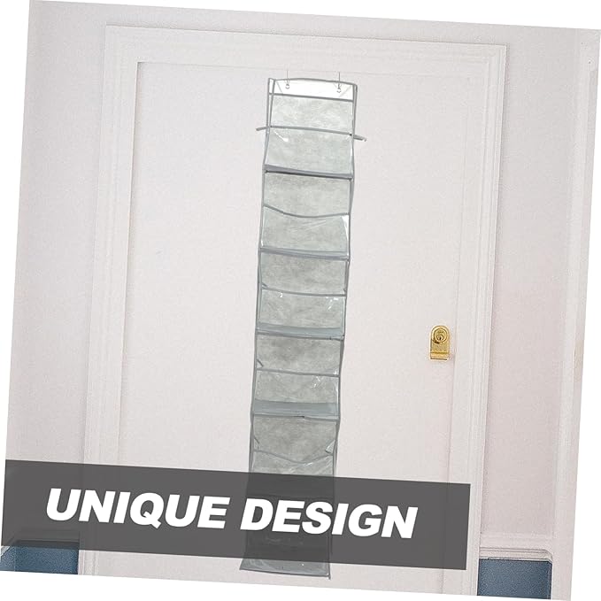 Over the Door Storage Organizer with Clear Pockets Hanging Storage Pouch for Shoes Bags Space Saving for Home Organization and Decluttering