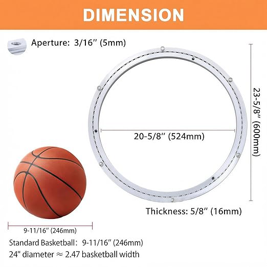 TamBee 24 Inch Lazy Susan Hardware Heavy-Duty Mute Lazy Susan Bearing 600lb Capacity Bearing Turntable Ring Mechanism Kit for Smooth Rotation, Universal Hardware for DIY Projects, Table (Base Only)