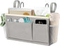 BlissTotes Bedside Caddy, Bedside Storage Organizer for Bunk Bed Accessories, Dorm Storage for Bedside Shelf and Bunk Bed Shelf, Bed Caddy for Home, Dorm, Bunk (Light Gray, 1 Pack)