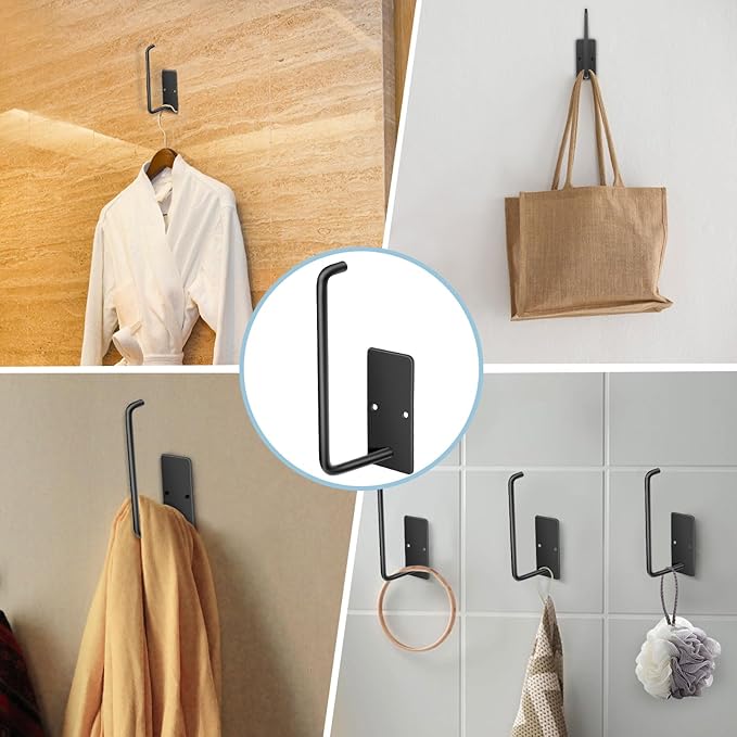 Hat Racks for Baseball Caps 4 Pack, Stainless Steel Adhesive Hat Hanger Hooks Holder for Wall, Multi-Purpose Strong Hook Organizer Can Hold More Than 40 Hats for Door/Closet