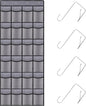 Over the Door Shoe Organizer, 24 Large Breathable Mesh Pockets, Hanging Storage Holder, Hanging Shoe Organizer(Grey)