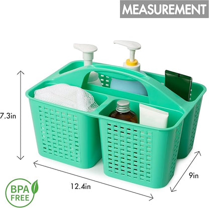 Tiawudi Portable Shower Caddy, Caddy Organizer with Handle, Plastic Shower Basket Hold Soap, Shampoo, Hair Supplies and Beauty Products, Cleaning Supplies Organizer for Home, Dorm, Shelf and Cabinet