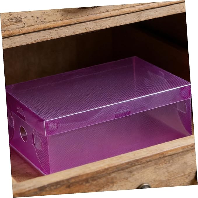 MAGICLULU 7pcs Shoe Storage Organizer Box Household Shoes Storage Box Cardboard Lids Case Sturdy and Stackable Bins for Organizing