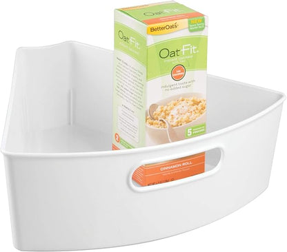 iDesign Lazy Susan kitchen Cabinet Organizer Storage Binz 1/6, White