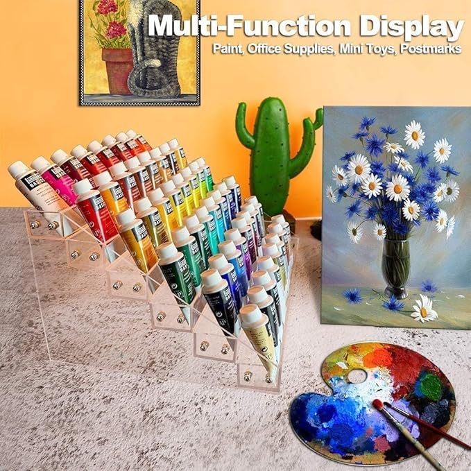 Organizer Rack Stand Holder Large Capacity Acrylic Clear 6 Layers for Nails Polish Essential Oil Lipstick Sunglasses