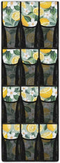 Lemon Print Over the Door Shoe Organizer,Behind Door Shoes Hang Holder Rack,Hanging Shoe Storage Hanging Bag Space Saver