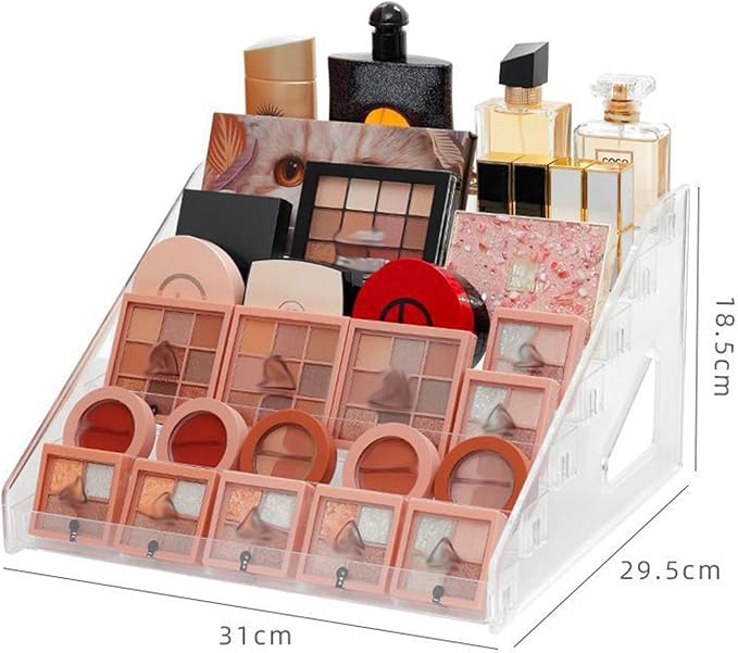 Nail Polish Organizer, 7 Layers Acrylic Nail Polish Holder Eyeglasses Essential Display stand, Sunglass Organizer Nail Polish Rack