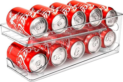 Rolling Soda Can Organizer and Rolling Soda Can Organizer for Refrigerator for Beer Soda Seltzer Drink Pop Cans Holder Storage Pantry Organization