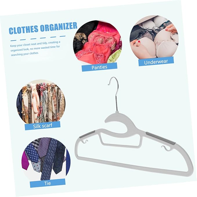 Unomor 10pcs Extra Wide Plastic Clothes Hangers Non-Slip Heavy Duty Hangers for Adults Space-Saving Wardrobe Organizer for Sweaters Suits and Dresses