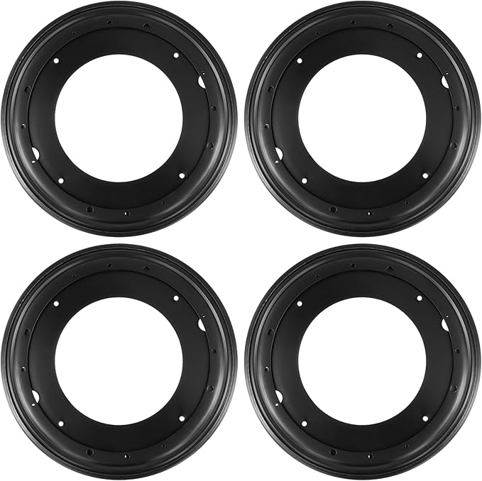 4 Pack 12 inch Black Round Lazy Susan Hardware, 5/16” Thick Turntable Thick Lazy Susan Base, Rotating Bearing Plate for Serving Tray, Table, Kitchen