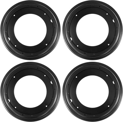 4 Pack 12 inch Black Round Lazy Susan Hardware, 5/16” Thick Turntable Thick Lazy Susan Base, Rotating Bearing Plate for Serving Tray, Table, Kitchen