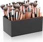 HIIMIEI Black Makeup Brush Holder Organizer Acrylic 6-Slots Cosmetic Brushes Storage Organizer for Vanity Countertop
