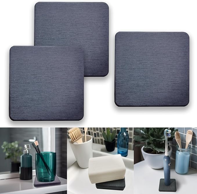 Mucco Water Absorbing Stone Tray for Sink, Premium Diatomaceous Earth Soap Holder Dish，Water Absorbent Diatomite Coasters, Fast Drying Stone Sink Tray for Hand soap & Cups & Drinks Bottles