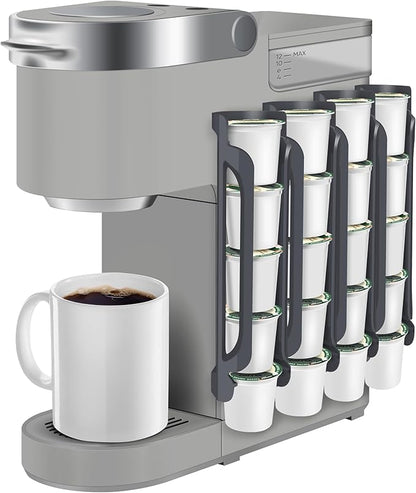 K Cup Holder for Keurig: Coffee Pod Holder for Counter Small Space - Kcup holder for Wall Mount (4, Gray)