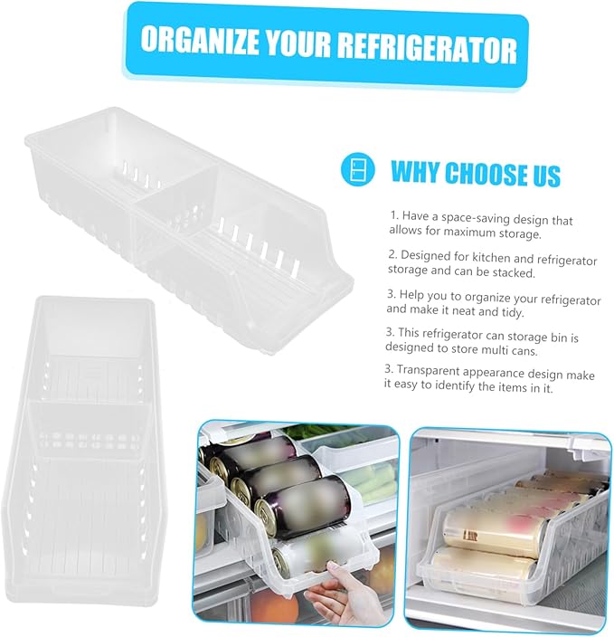 Canned Food Storage Container Fridge Soda Can Organizer Beverage Dispenser for Fridge