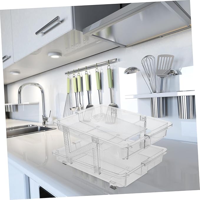 UPKOCH Soda Can Dispenser Organizer Dual Beverage Can Holder for Refrigerator Rolling Storage Bin for Easy Access and Space Saving Kitchen and Pantry