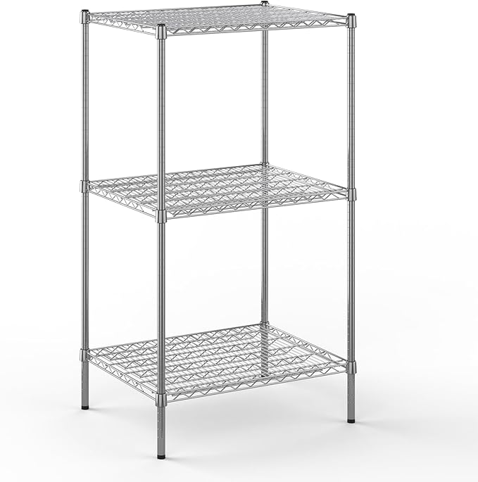 24" Deep x 30" Wide x 54" Height Wire Shelving Kit | 3-Tier | NSF Commercial Storage Rack Unit
