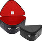 Premium Masonic Knights Templar Chapeau Case – Black Imitation Leather Chapeau Hat organizer with Red Interior Lining, Sturdy Handle & Zipper Closure – Protective Freemason Regalia Carry Case