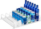 Puricon Drink Organizer for Fridge Pusher Glide, Spring Loaded Fridge Drink Dispenser, Self Pushing Soda Can Organizer for Refrigerator, Beer Bottle Beverage Organizer Drink Holder -6 Rows, White