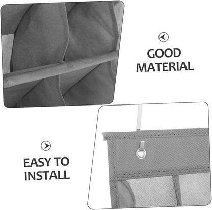 Happyyami 12Grid Hanging Shoe Organizer with Space Saving Over Door Shoe Rack for Sneakers Sandals and Accessories Tear Resistant for Closets and Apartments