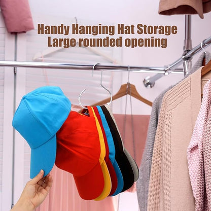 Zonon 24 Pcs Scarf Hangers Metal Belt Hat Ring Hanger with Grip Coating, Scarf Organizer Storage Holders for Ties Scarves Belts Tank Tops Hat Hooks (White)