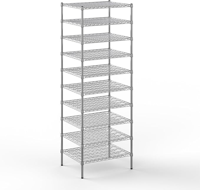 24" Deep x 30" Wide x 86" Height Wire Shelving Kit | 10-Tier | NSF Commercial Storage Rack Unit