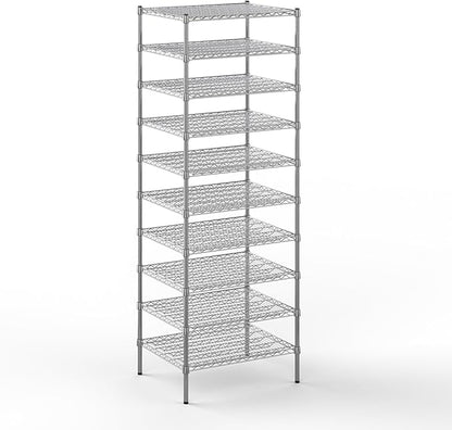 24" Deep x 30" Wide x 86" Height Wire Shelving Kit | 10-Tier | NSF Commercial Storage Rack Unit