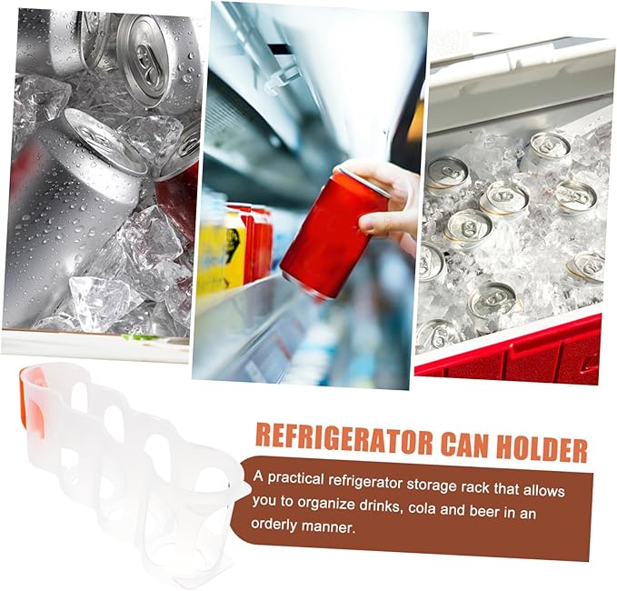 PRETYZOOM Fridge Can Dispenser Organizer Transparent Beverage Holder for Refrigerator Storage Capacity Drink Organizer Versatile Can Dispenser for Beer and Soda Stackable Design for