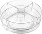 Lazy Susan Organizer, 9 inch Rotating Storage Organizer with 4 Removable-Bins,Turntable Organizer for Fridge, Kitchen, Vanity, Cabinet