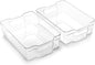BINO | Stackable Storage Bins, Large - 2 Pack | THE STACKER COLLECTION | Clear Plastic Storage Bins | Built-In Handles | BPA-Free | Containers for Organizing Kitchen Pantry | Multi-Use Organizer Bins