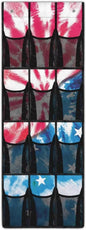 Tie-Dye Space Saving Hanging Shoe Organizer,Entryway Bedroom Bathroom Storage Bags with 12 Mesh Large Pockets,Stylish Print