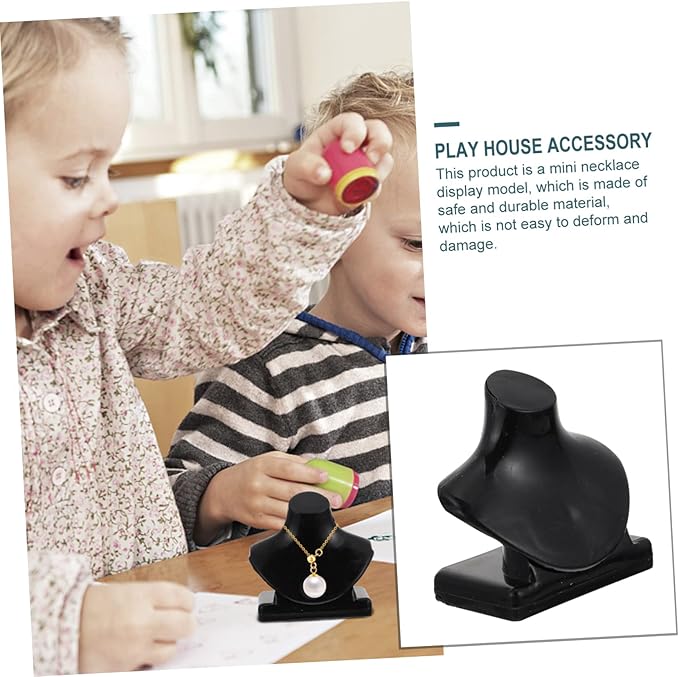 Cabilock Mini Necklace Holder for Dolls 20pcs Play House Miniature Necklace Models Display Jewelry Accessories