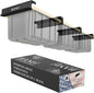 USA Based Overhead Garage Storage Rack, Connectable Heavy Duty Metal Ceiling Rails Garage Storage Organization Shelving System, Hanging Racks Tote Containers, Supports Up To 3 Bins, 2 Sets Black