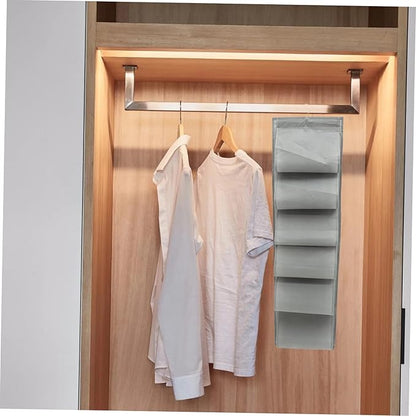 Ciieeo Hanging Shoe Storage Organizer 12 Compartments Wall-Mounted Shoe Rack Multi-Layer Closet Hanging Bag for and Accessories Over-Door Storage Solution