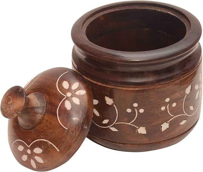 ARTIFACTS'OCEAN Wood spice and salt container - 1 piece, Brown