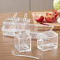 KPS Spice Storage Container Box, Crystal Seasoning box with 4 compartment and spoons, Acrylic seasoning Masala Box (pack of 1)