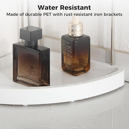 Vtopmart 2-Tier Bathroom Countertop Organizer, Vanity Dresser Counter Tray Shelf for Skincare, Perfume, Makeup, Silver