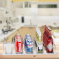 Drinks Organizer for Fridge and Pantry, Soda Can and Bottle Dispenser for Refrigerator with Automatic Pusher Glide, 5 Rows Holds Up to 25 Cans
