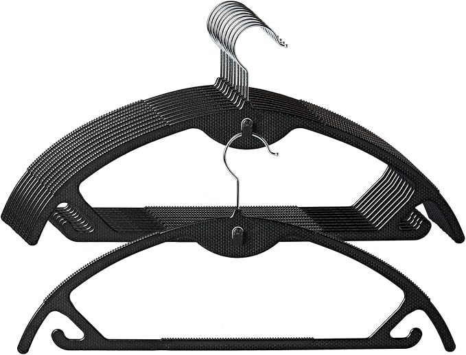 AYO Suit Hangers, Set of 10, Non-Slip, Multi-Functional Storage Hanger, Hanger, 360 Degree Rotating Hook, Laundry Hanger, Space Saving, Includes Connecting Hooks, Jacket Hanger, Ultra Thin, Wet and