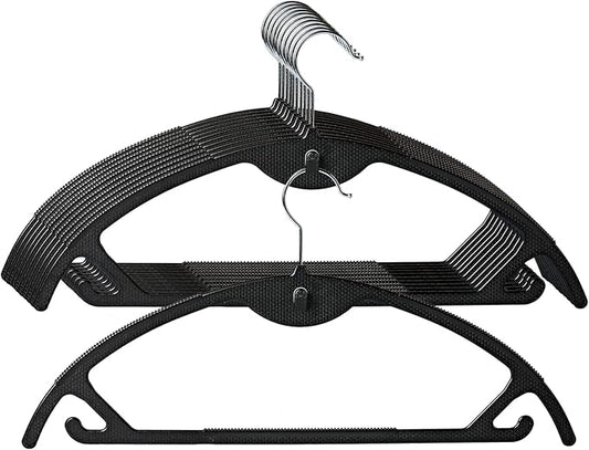 AYO Suit Hangers, Set of 10, Non-Slip, Multi-Functional Storage Hanger, Hanger, 360 Degree Rotating Hook, Laundry Hanger, Space Saving, Includes Connecting Hooks, Jacket Hanger, Ultra Thin, Wet and