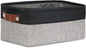 DULLEMELO Small Collapsible Fabric Basket for Organizing, Shelves, Closets, Laundry, Nursery, Decorative Gift Basket (Black&Gray)