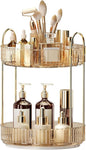360 Rotating Makeup Organizer - Large-Capacity Skincare & Makeup Storage with 2-Tier Perfume Organizers, Cosmetic Dresser & Makeup Brush Holder - Fits Bedroom, Bathroom, Vanity Shelf & Countertop