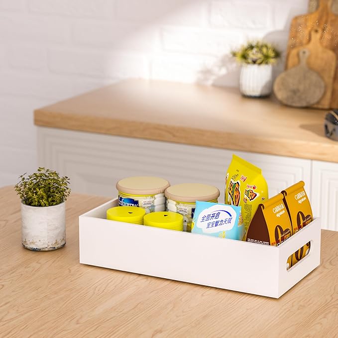 White Toilet Basket Tank Tray, Acrylic Bathroom Basket, Back of Toilet Organizer for Paper Storage, Anti-slip and Moisture-proof