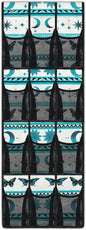 Ethnic Moon Butterfly Over the Door Shoe Organizer 12 Large Mesh Pockets Foldable Shoe Rack for Door Hanging Shoe Organizer Shoe Holder