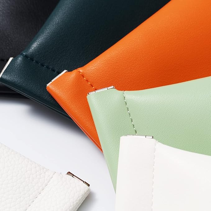 PU Leather Jewelry Travel Pouch Bag Leather Sunglasses Pouch Christmas,Wedding Party Favor Gift Bag(Dark Green)