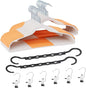 VECELO 50 Pack Clothes Hangers, Non-Slip Plastic Coat Hanger, 360°Swivel Hook & Space Saving for Bedroom Closet, Great for Shirts, Pants, Excellent Heavy Duty