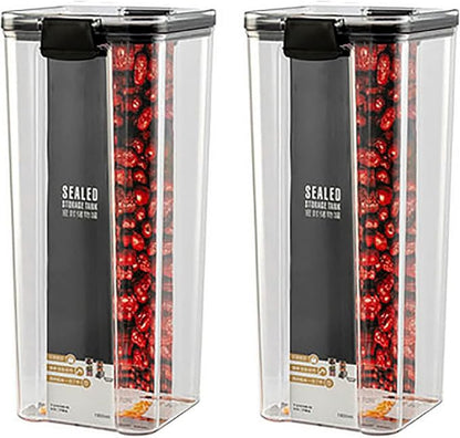 Cereal Container Storage Set,Airtight Food Storage Containers with Lids,Airtight Large Dry Food Storage Containers,BPA Free Dispenser Plastic Cereal Storage Containers (121.2 oz,2 PC)