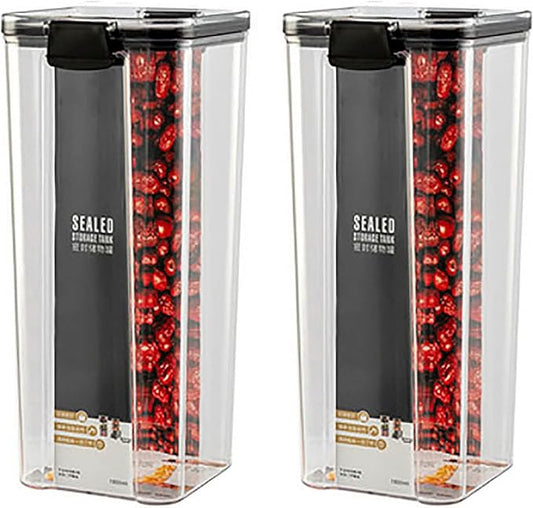 Cereal Container Storage Set,Airtight Food Storage Containers with Lids,Airtight Large Dry Food Storage Containers,BPA Free Dispenser Plastic Cereal Storage Containers (121.2 oz,2 PC)