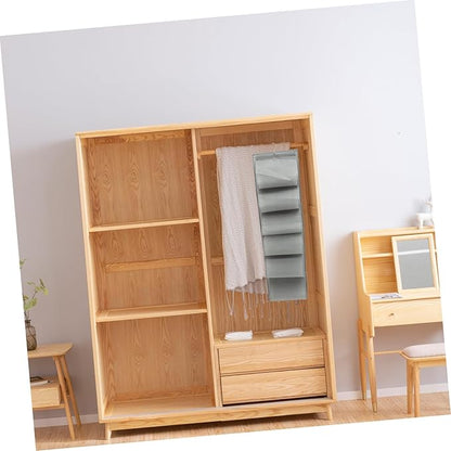 SOLUSTRE Hanging Shoe Storage Bag 12 Pocket Organizer for Shoes Socks and Underwear Multi-Layer Wall-Mounted Storage Solution for Closet and Door Use